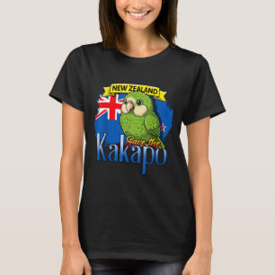 Camiseta Nova Zelândia salva o kakapo adorável passarinho f