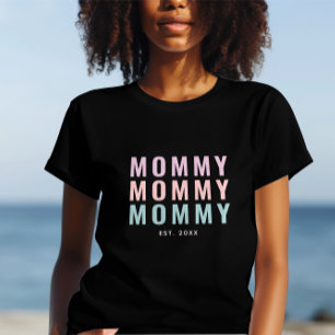 Camiseta Novas Mamães Estabelecidas e Dias de as mães