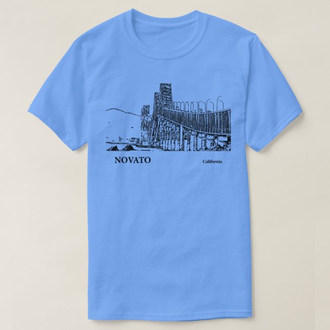 Camiseta Novato California TShirt 3 (Frente do Design)