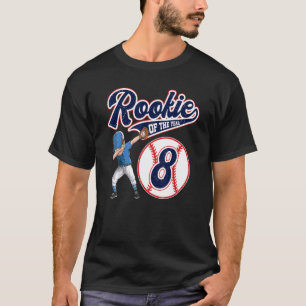 Camiseta Novato Do Ano 8 Crianças De Aniversário Nascer 20