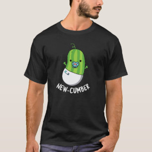 Camiseta Novato Engraçado Veggie Pepino Pun Dark BG