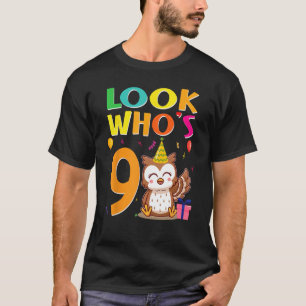 Camiseta Nove Aniversário Coruja Parece Festa Com 9 Anos