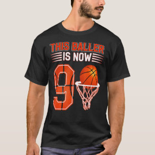 Camiseta Nove Aniversário de Basquete Este Chamador Agora É