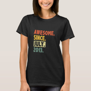 Camiseta Nove Aniversário Retro Há 9 Anos Espetacular Desde