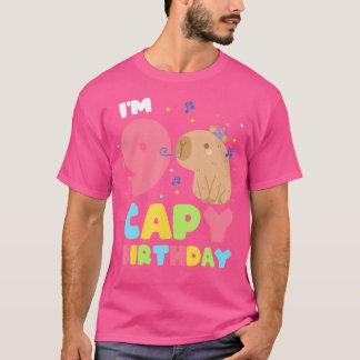 Camiseta Nove Anos Capy Aniversário É O Meu 9º Aniversário