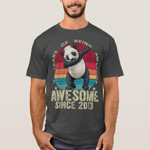 Camiseta Nove Anos Dabbing Panda 9º Aniversário Kids Unicor