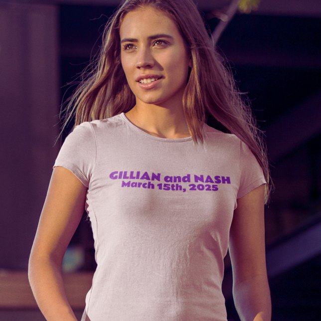 Camiseta Nove anos de Bridesmaids de Casamento de Texto Rox (Criador carregado)