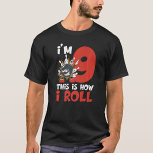 Camiseta Nove anos de idade Bowler 9º aniversário Crianças