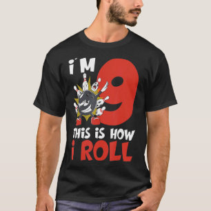 Camiseta Nove anos de idade Bowler 9º aniversário Crianças 