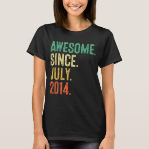 Camiseta Nove anos de idade incrível desde julho de 2014 9º