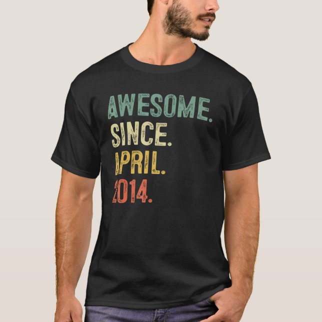 Camiseta Nove Anos De Idade Presentes Impressionantes Desde (Frente)