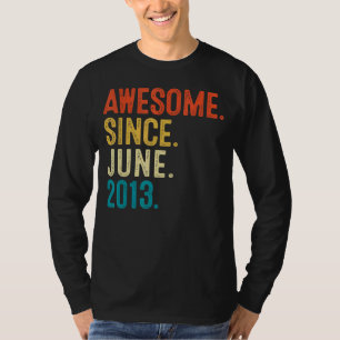 Camiseta Nove Anos Incrível Desde junho de 2013 9º Aniversá