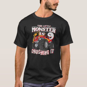 Camiseta Nove Crianças de Aniversário Este Pequeno Caminhão