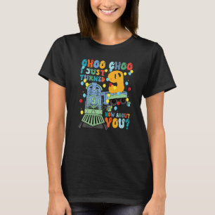 Camiseta Nove Festa de Comboio de Aniversário Choo Choo Eu