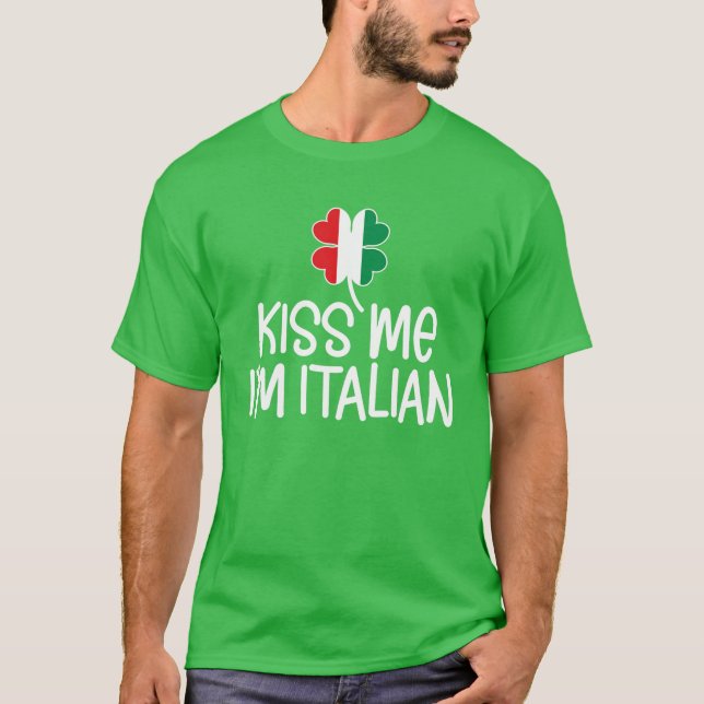 Camiseta Nove Humorístico Italiano Engraçado pelo Dia de Sã (Frente)