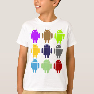 Camiseta Nove inseto Droids (humor múltiplo das cores do