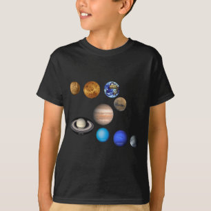 Camiseta Nove planetas no sistema solar