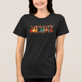 Camiseta Nove Senhoras Dançando Corte Retro de Meados do Sé