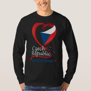 Camiseta Nove Straseci República Tcheca Coração Bandeira Ca