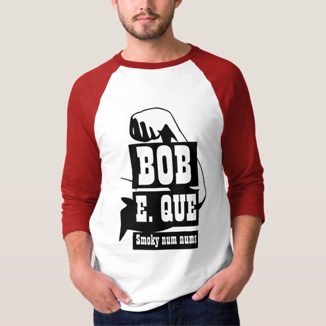 Camiseta Noveldade Engraçada Mens Griling Gear BOB E QUE (Frente)