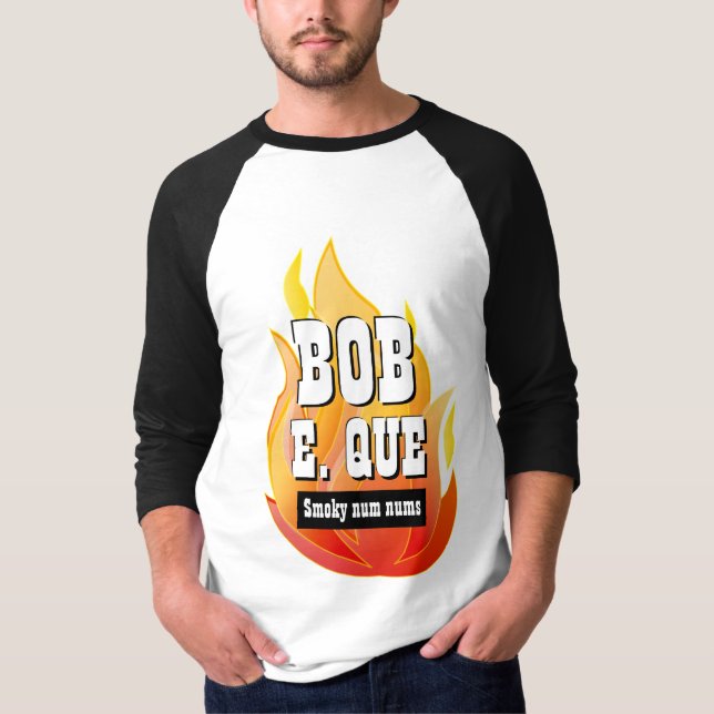 Camiseta Noveldade Engraçada Mens Griling Gear BOB E QUE T- (Frente)