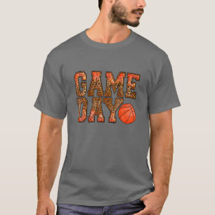 Camiseta Novelty Basbol Game Day Vibes Tee Leopard Bask