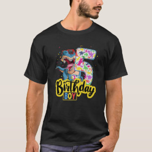 Camiseta Novelty Rawr Sou 5 Crianças Bonitas Sou 5 Rapazes