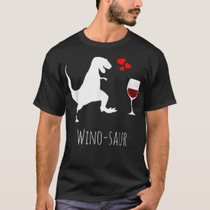 Camiseta Novelty Wine Lover Winosaur Dinosaur Wine Gift. 