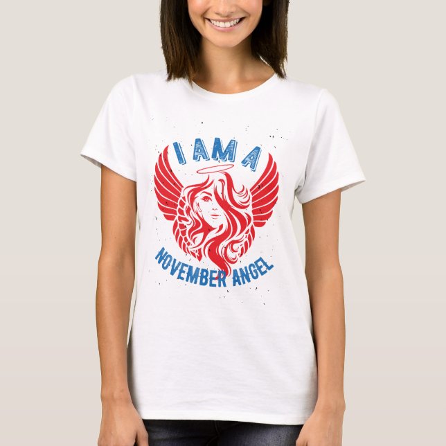 Camiseta November Angel Birthday present (Frente)