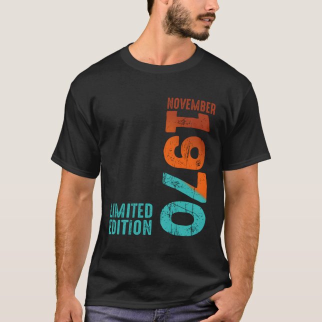 Camiseta Novembro 1970 Ano 1970 1970 1970 Desde 1970 (Frente)