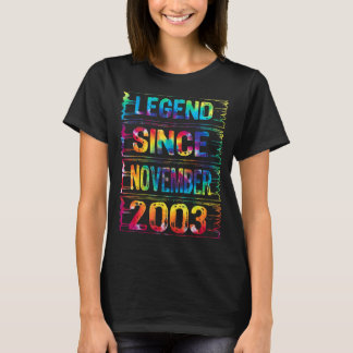 Camiseta Novembro 19 Anos Desde 2003 19º Aniversário Ti