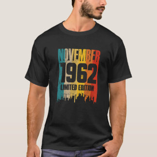 Camiseta Novembro De 1962 59 Anos Antiga Edição Limitada De