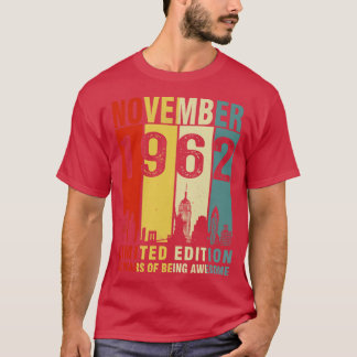 Camiseta Novembro De 1962 Edição Limitada De 60 Anos De Aw