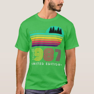 Camiseta Novembro de 1987 Edição limitada feliz aniversário