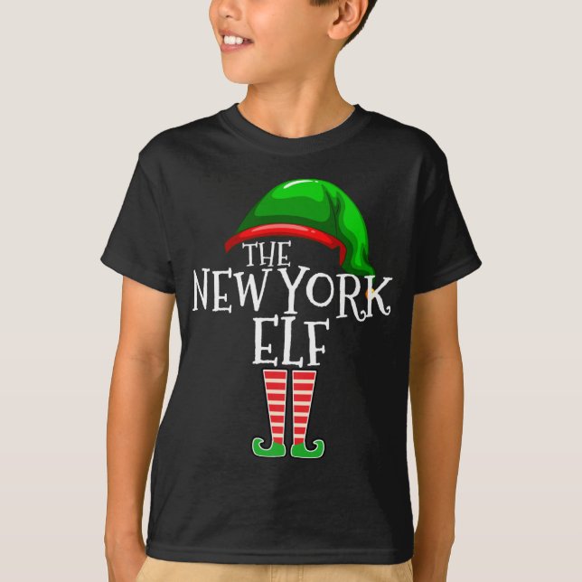 Camiseta Novembro Elf Matching Family Natal Gift City F (Frente)