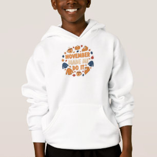 Camiseta Novembro Me Fez Fazer - Design Divertido de Outono