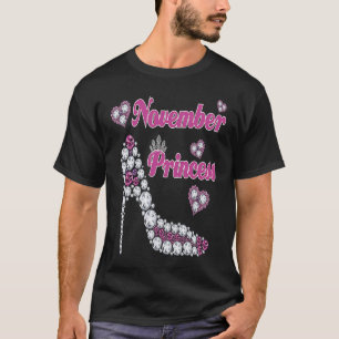 Camiseta Novembro Princesa Feliz Aniversário Alto Nascer Nã