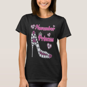 Camiseta Novembro Princesa Feliz Aniversário Alto Nascer Nã