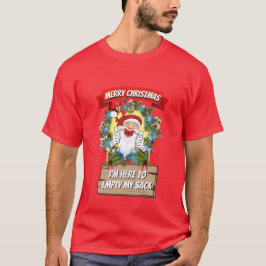 Camiseta Novidade de Natal engraçada, estou aqui para vomit