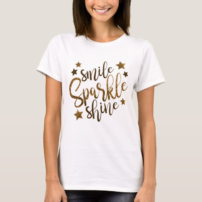 Camiseta Novidade divertida Presente de moda Ideia SMILE SP (Frente)