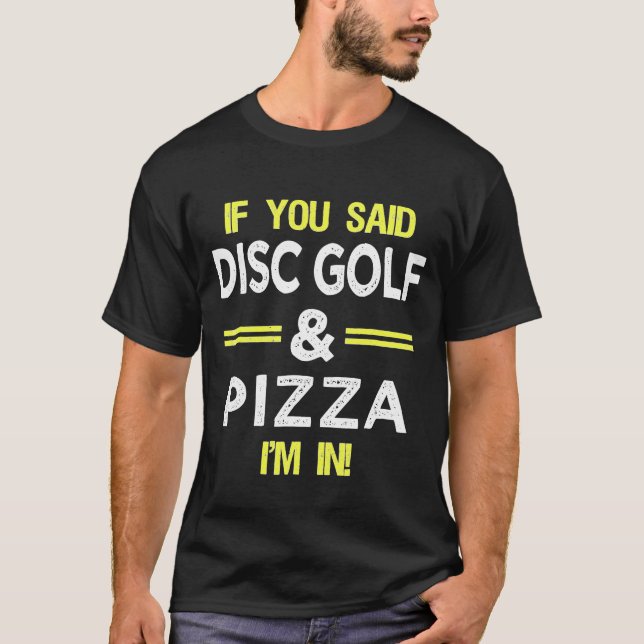 Camiseta Novidade Do Golf De Disco E Pizza (Frente)