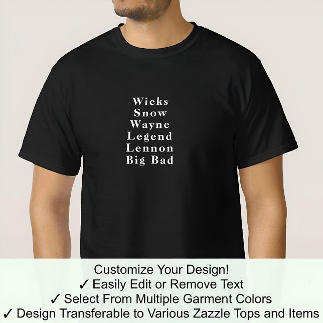 Camiseta Novidade Engraçada Nome Forename John Celebridade  (Criador carregado)