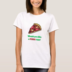Camiseta Novidade Engraçada Uma PIZZA Este Presente De Nata