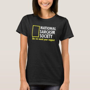Camiseta Novidade Gráfica da Sociedade Nacional de Sarcasmo