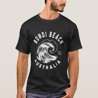 Camiseta Novidade na Onda Oceânica de Bondi Beach, Austráli