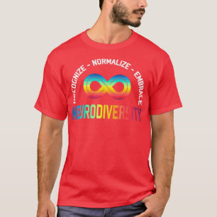 Camiseta Novidade Neurodiversidade Arco-Íris Infinidade Hom