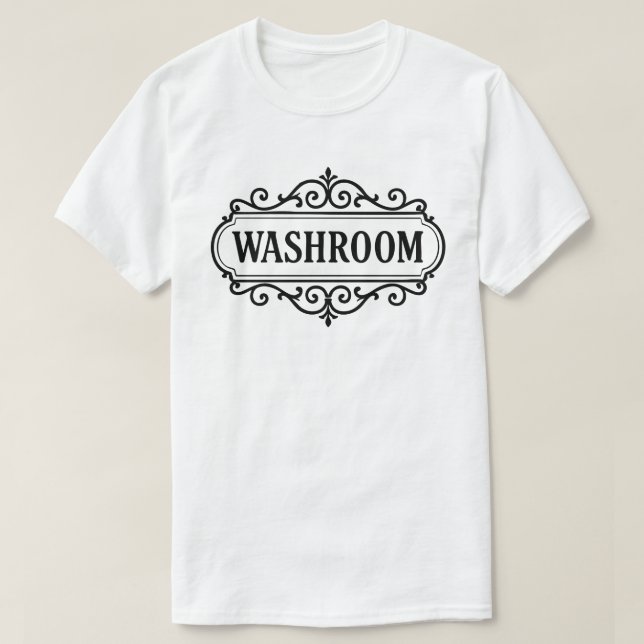 Camiseta Novidade Sinal de Lavabo Vintage (Frente do Design)