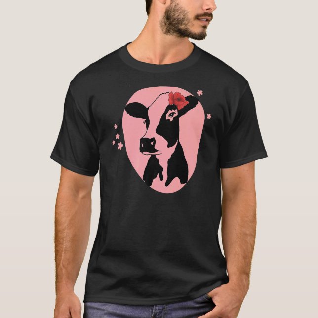 Camiseta Novilha com flor Gado (Frente)