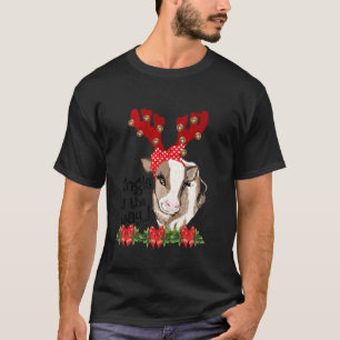 Camiseta Novilha Jingle All The Way Vaca Feliz Natal Fazend