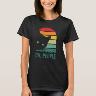 Camiseta novo amante de gatos pretos do pessoas